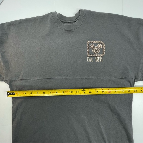 DISNEY Women's Rose Gold Sequin Long Sleeve T-Shirt Mickey Mouse Size XS - Picture 7 of 9